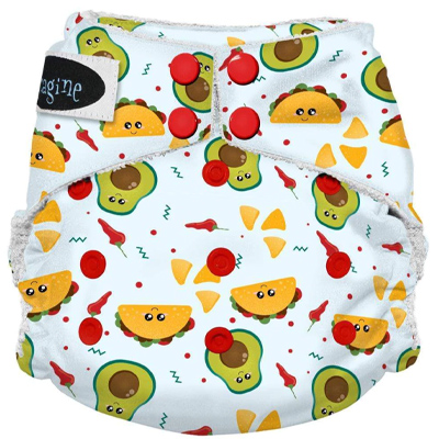Asenappy All in One Cloth Diaper Reusable AIO Sewn Inserts with Pocket Overnight AIO-4P09 